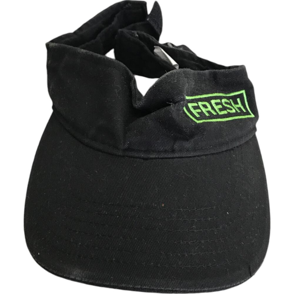Subway Sandwiches Employee Strap Back Visor Hat Cap Unisex Black Adjustable